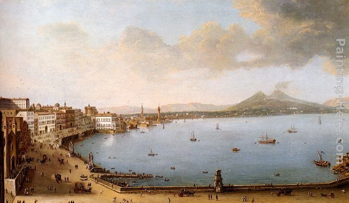 Antonio Joli View Of Naples From The Strada Di Santa Lucia